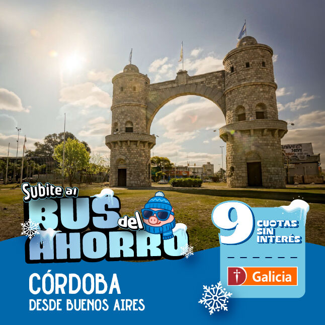 pasajes desde Buenos Aires a  Córdoba 